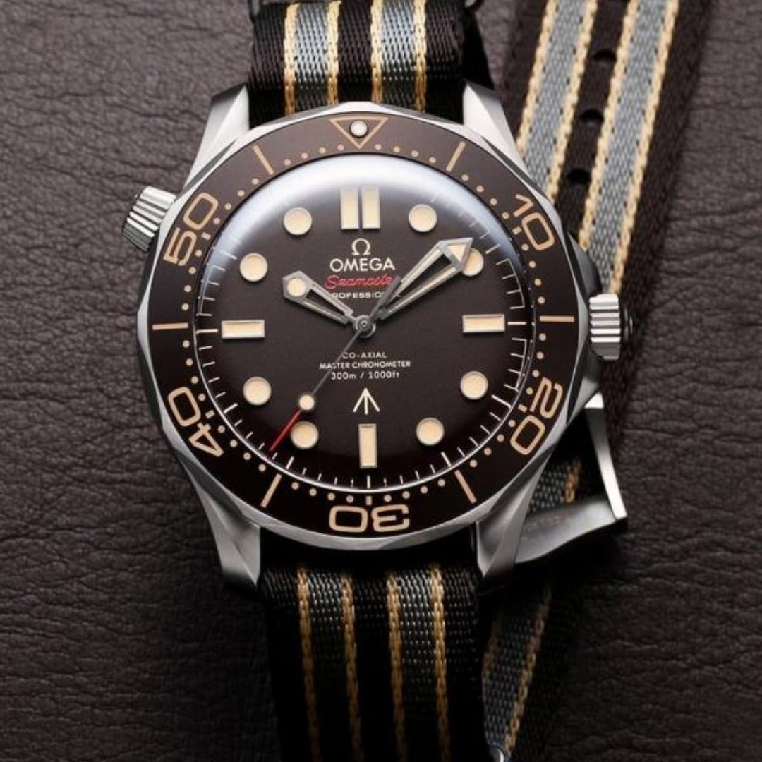 Omega Seamaster 300M Brown NATO Strap Watch