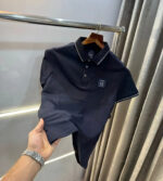 Arman i E_xchange Navy Blue Patch Logo Premium Polo T-Shirt - Image 3