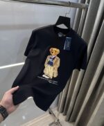 Ralp.h Laure n Black Teddy Logo Premium T-Shirt - Image 2