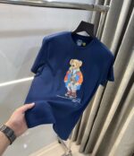 Ralp.h Laure n Navy Blue Teddy Logo Premium T-Shirt - Image 2