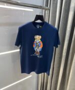 Ralp.h Laure n Navy Blue Teddy Logo Premium T-Shirt