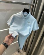 Lacost e Sky-blue EmbroideryLogo Premium Polo T-Shirt - Image 3