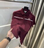 Lacost e Wine Embroidery Logo Premium Polo T-Shirt - Image 3