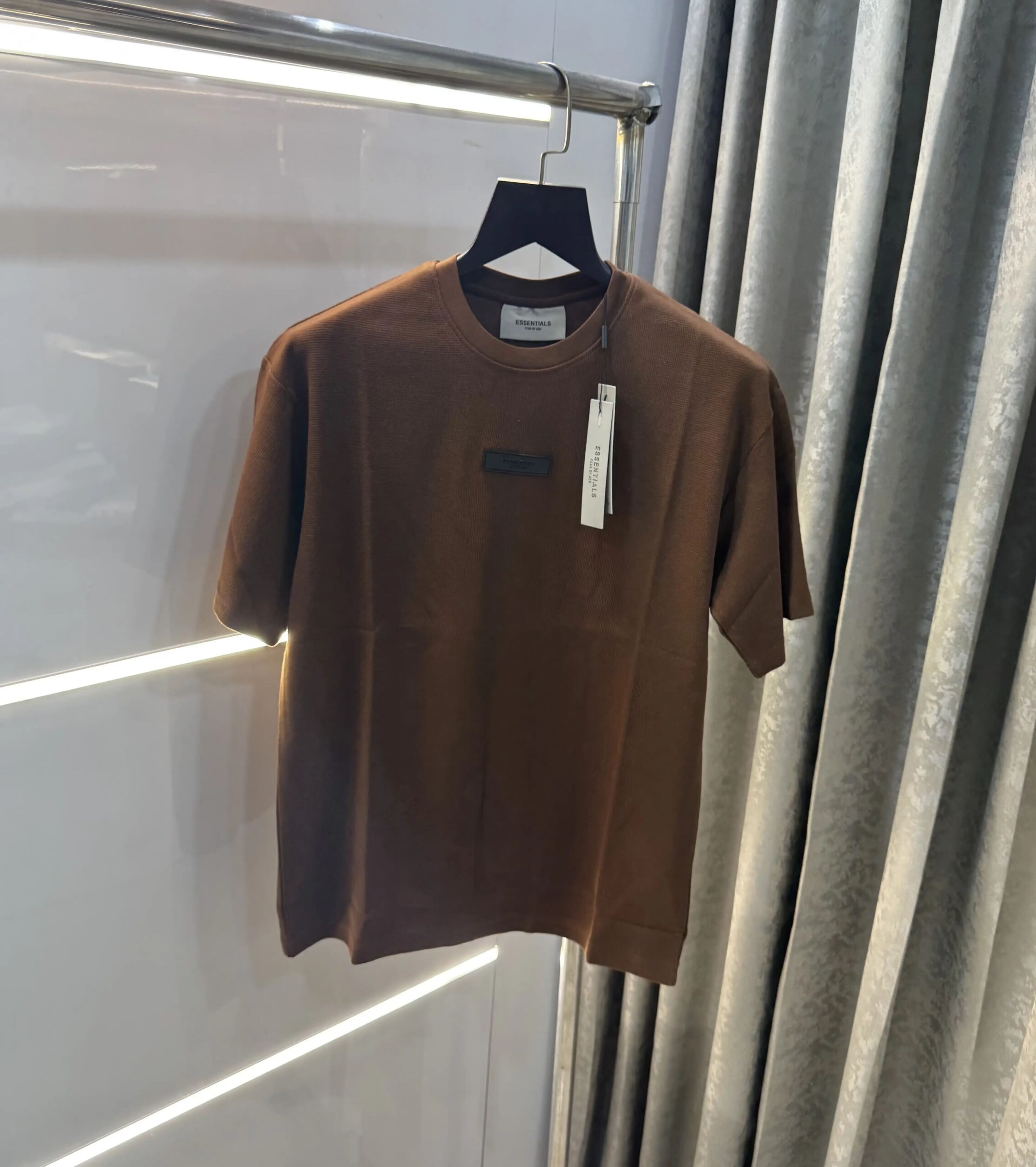 1772185979_8EeCRS (1) Fear of God Essential Brown T-Shirt – Premium Streetwear Tee for Men - Image 1