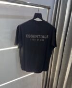 Essential Fear of God Black T-Shirt for Men – Premium Streetwear Logo Tee - Image 2