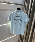 Karl Lagerfled Sky Blue Imported Polo T-Shirt - Image 2