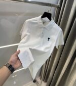 Ami paris Logo Work Premium Imported T-Shirt In White - Image 2