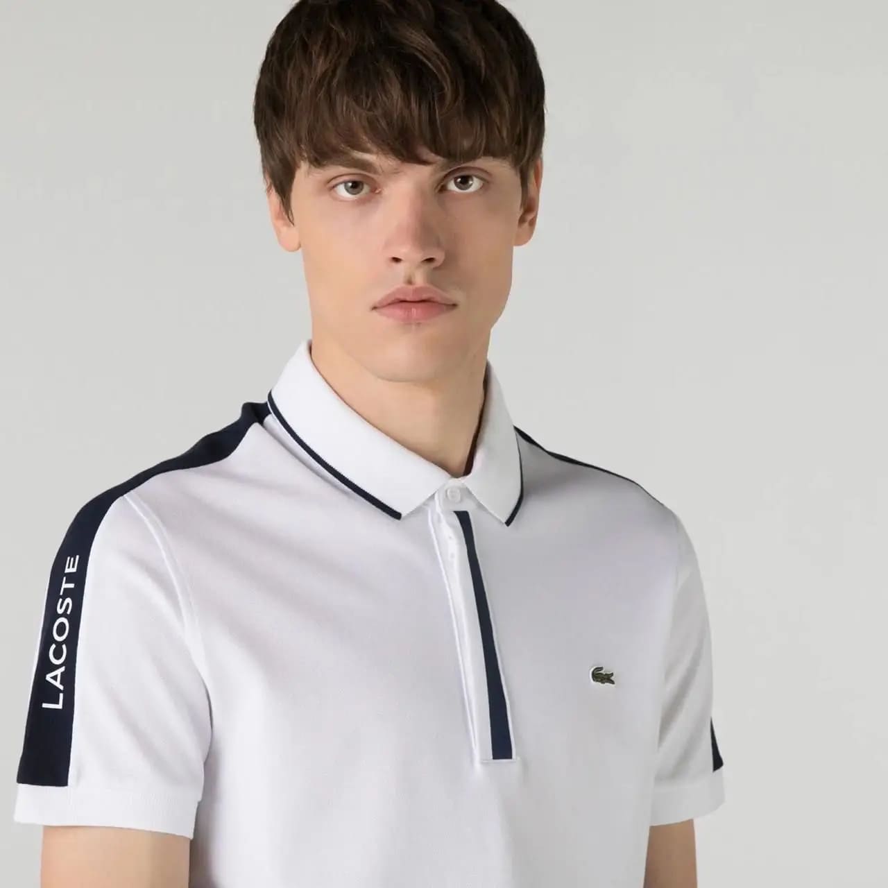 1772878658_2lJ0jf Lacost e White Zip Premium Polo T-Shirt - Image 1