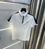 Lacost e White Zip Premium Polo T-Shirt - Image 3