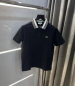 Lacost e Black Embroidery Logo Premium Polo T-Shirt - Image 2