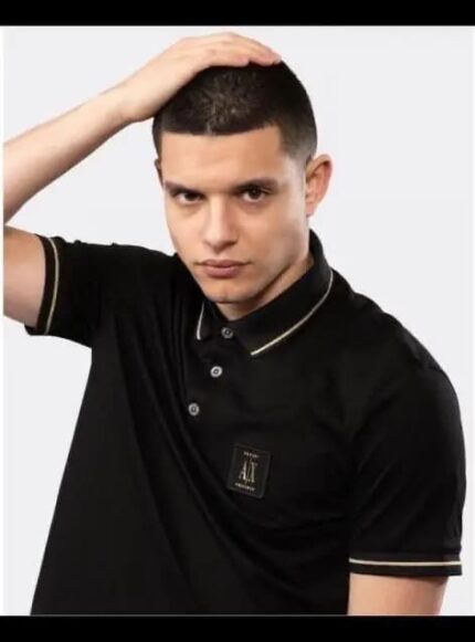 Arman i E_xchange Black Patch Logo Premium Polo T-Shirt
