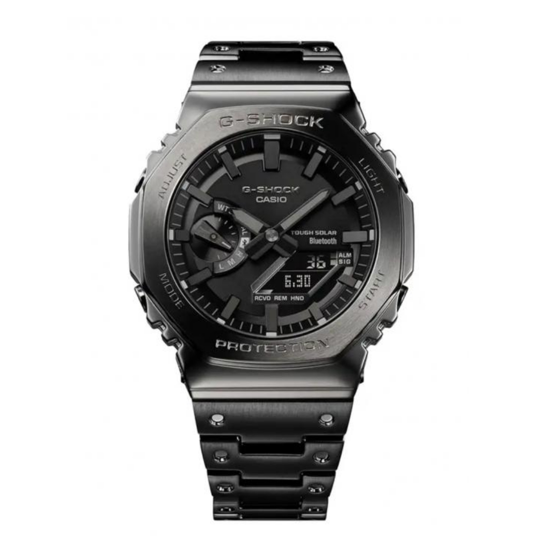 Casio G Shock Japan Black Metal Analog Digital Watch Casio G-Shock Japan Black Metal Tough Solar Bluetooth Watch