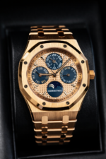 Royal Oak Copper Automatic Watch with Blue Moonphase Dial
