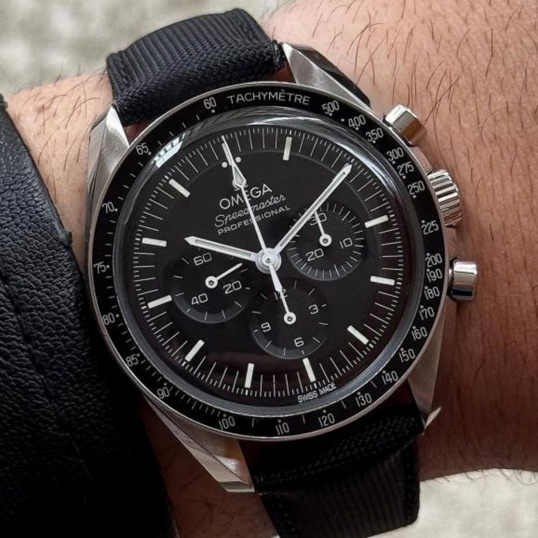 Omega Speedmaster Professional Black Strap Chronograph Watch