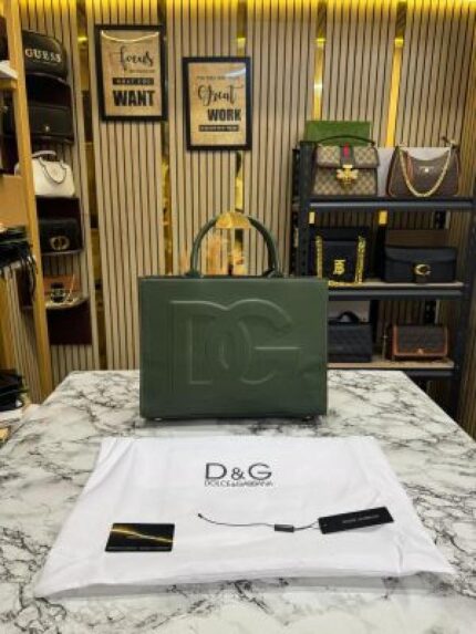 Dolce & Gabbana Daily Tote Bag With Dust Bag & Card (Green) (V-9040) – Premium Luxury Designer Tote Handbag for Women.