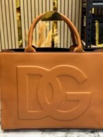 Dolce & Gabbana Daily Tote Bag With Dust Bag & Card (Brown) – Premium Luxury Designer Tote Handbag for Women. - Image 4