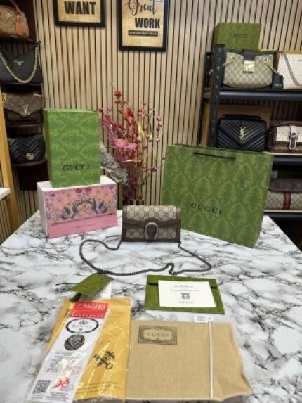 Gucci Dionysus Mini GG Sling Bag (Brown) – Premium Quality with OG Dust Bag & Double Box