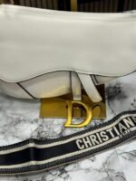 Christian Dior Saddle Crossbody Bag (White) – Premium Designer Handbag with Box & Dust Bag. - Image 5