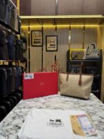 Coach Tote Sling Bag (Apricot) – Premium Designer Handbag with Original Box & Dust Bag.