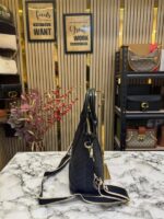 Michael Kors Logo Signature Satchel Handbag (Black) – Premium MK Monogram Designer Bag with Dust Bag. - Image 3