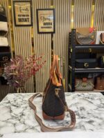 Michael Kors Logo Signature Satchel Handbag (Brown) – Premium MK Monogram Designer Bag with Dust Bag - Image 3