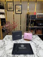 Chanel Caviar Quilted Crossbody Bag with Gold Chain (Pink) – Premium Designer Shoulder Bag with Box & Dust Bag. - Image 2