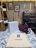 Polène Numéro Neuf Leather Shoulder Bag (Wine – P06758) – Premium Designer Structured Handbag for Women. - Image 2