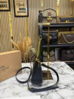 Coach Teri Signature Canvas Shoulder Bag (6603) Coffee Black with Detachable Crossbody Strap & Dust Bag - Image 2