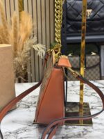 Coach Teri Signature Canvas Shoulder Bag (6603) Apricot Brown with Detachable Crossbody Strap & Dust Bag - Image 3