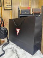 Guess Eco Rianee Shoulder Bag With Box, Dust Bag & Carry Bag (Black) – Premium Designer Shoulder Handbag for Women. - Image 6