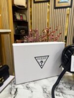 Guess Eco Rianee Shoulder Bag With Box, Dust Bag & Carry Bag (Black) – Premium Designer Shoulder Handbag for Women. - Image 4