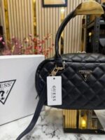 Guess Eco Rianee Shoulder Bag With Box, Dust Bag & Carry Bag (Black) – Premium Designer Shoulder Handbag for Women. - Image 2