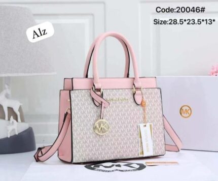 Michael Kors Satchel Shoulder Bag With Dust Bag & Logo (Pink) – Premium Designer Satchel Handbag for Women.