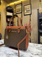 Michael Kors Satchel Shoulder Bag With Dust Bag & Logo (Brown) – Premium Designer Satchel Handbag for Women. - Image 4