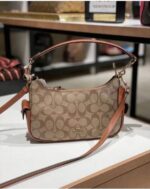 Coach Pennie Shoulder Bag Premium Quality With Box & Dust Bag (C7222-Apricot) – Luxury Designer Shoulder Handbag for Women. - Image 2