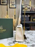 Goyard Saigon Handbag in Canvas With Box & Dust Bag (White) – Premium Luxury Designer Top Handle Bag for Women. - Image 3