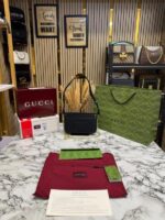 Gucci GG Canvas Jacquard Shoulder Bag With Double OG Box, Dust Bag & Carry Bag (46377-Black) – Premium Luxury Designer Handbag for Women. - Image 3
