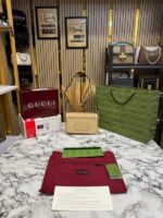 Gucci GG Canvas Jacquard Shoulder Bag With Double OG Box, Dust Bag & Carry Bag (46377-Beige) – Premium Luxury Designer Handbag for Women. - Image 2