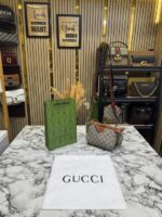 Gucci Ophidia GG Canvas Pochette With Dust Bag & Carry Bag (Brown) – Premium Designer Shoulder Pouch Bag for Women.