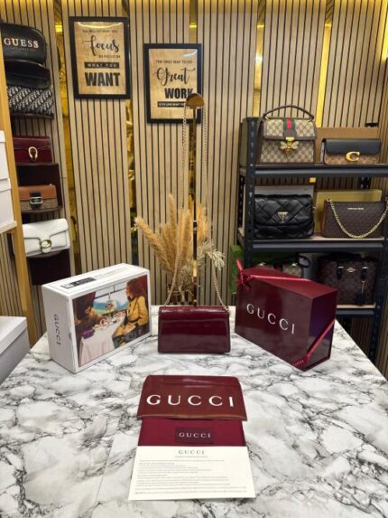 Gucci Dionysus Flap Mini Shoulder Bag With Double OG Box & Dust Bag (Wine) – Premium Luxury Designer Handbag for Women.