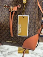 Michael Kors Mercer Premium Quality Bucket Bag With Dust Bag (Brown) – Luxury Designer Shoulder Bag for Women. - Image 3