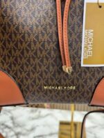Michael Kors Mercer Premium Quality Bucket Bag With Dust Bag (Brown) – Luxury Designer Shoulder Bag for Women. - Image 8