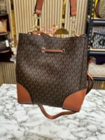 Michael Kors Mercer Premium Quality Bucket Bag With Dust Bag (Brown) – Luxury Designer Shoulder Bag for Women. - Image 6