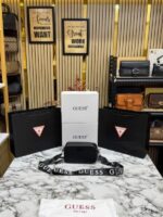 Guess Lainie Sling Bag With OG Box, Dust Bag & Carry Bag – Heavy Quality Designer Crossbody Bag for Women (Black).