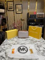 Michael Kors Maeve Luxury Handbag With Box, Dust Bag & Carry Bag (Beige) – Premium Designer Shoulder Bag for Women. - Image 3