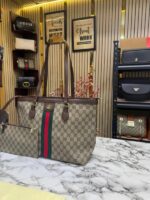 Gucci GG Supreme Bag with Matching Wallet Brown – Luxury Designer Handbag with Dust Bag - Image 3