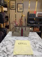 Gucci GG Supreme Bag with Matching Wallet Brown – Luxury Designer Handbag with Dust Bag - Image 4