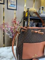 Michael Kors Maeve Medium Bucket Bag Brown – Premium Women’s Designer Bucket Bag with Dust Bag. - Image 2