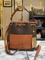 Michael Kors Maeve Medium Bucket Bag Brown – Premium Women’s Designer Bucket Bag with Dust Bag. - Image 7