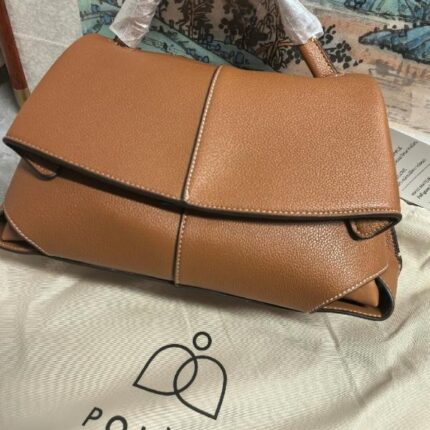 Polène Numéro Un Leather Top-Handle Bag Brown – Premium Women’s Designer Handbag.